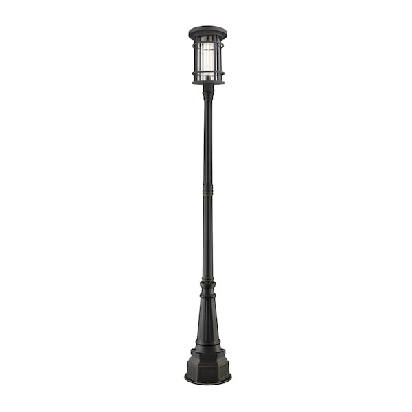 Z-Lite Jordan 1 Light Outdoor Post Mounted Fixture, Oil Rubbed Bronze And Clear Seedy 570PHXL-564P-ORB - main